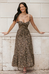 Ayana Midi Dress Leopard