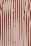Eilis Short Sleeve Button Down Maxi Dress Brown Stripe