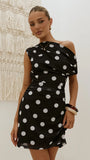 Sammie Mini Dress Black White Polka