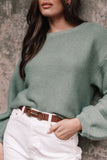 Lakelyn Textured Knit Sweater Khaki