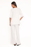 Alix Ribbed Knit Set Cream