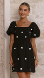 Marissa Mini Dress Black Polka