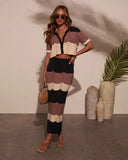 Coastal Core Colorblock Button Down Top