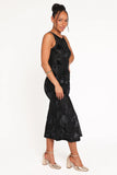 Melinda Sleeveless Velvet Maxi Black