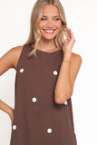 Chantelle Mini Dress Chocolate Polka Dot