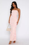 Shes A Masterpiece Lace Maxi Dress Pink