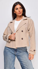 Iana Cropped Trench Jacket Beige