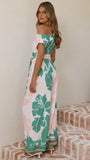 Oasis One Shoulder Jumpsuit Pink Green