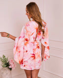 Deliliah Floral Print Mini Dress