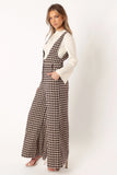 Jackson Jumpsuit Tan Houndstooth