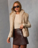 Elowen Sage Faux Fur Vest