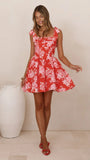 Haisley Mini Dress Red Floral