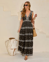 Manda Fit And Flare Paisley Maxi Dress