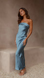 Gisele Maxi Dress Steel Blue