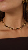 Kohen Beaded Necklace Golden Brown