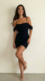 Milan After Hours Mesh Mini Dress Black