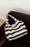Studio 17 Jules Shoulder Bag Grey Marle Stripe