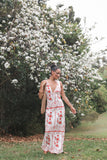 Amore Bias Cut Maxi Dress Red Rose