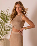 Island Ember Lurex Twist Front Cover Up Tank