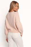 Isabel Button Front Cardigan Pale Pink