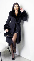 Renée Faux Fur Coat Black