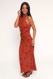 Isabeau Midi Dress Red Roses