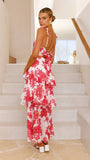 Achelle Maxi Dress Red Floral