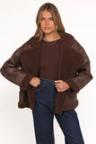 Sherpa Car Coat Chocolate