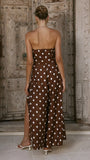 Astra Jumpsuit Chocolate Polka