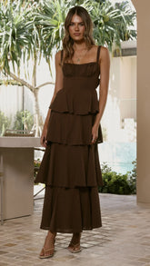 Odilia Maxi Dress Chocolate