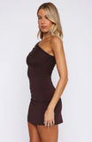 You Get The Picture Mini Dress Chocolate