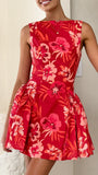 Canika Mini Dress Red Floral