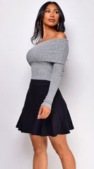 Solana Pleated Mini Skirt Black