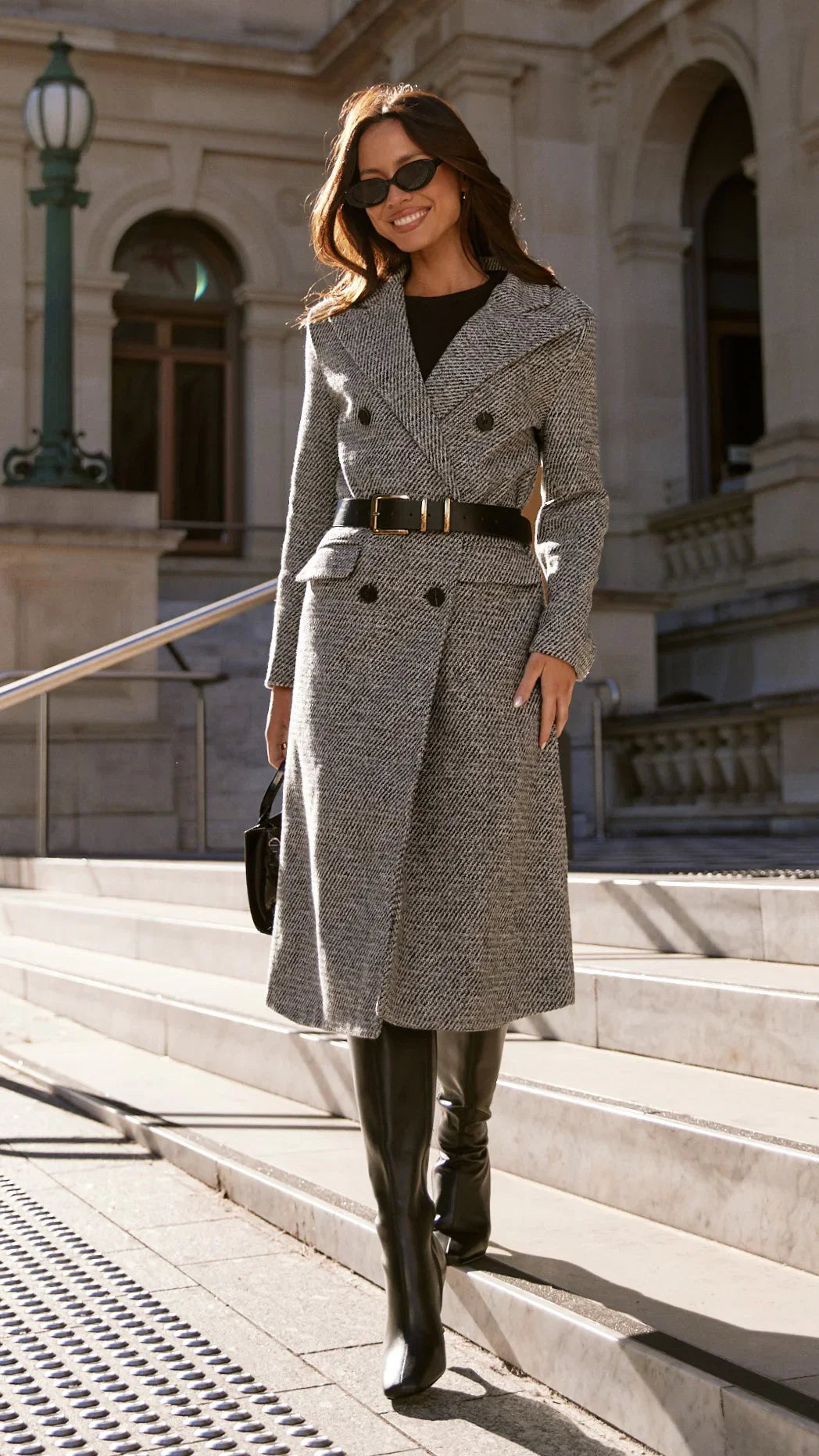 Jayla Longline Coat Grey