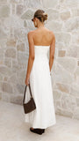Astrid Strapless Maxi Dress White