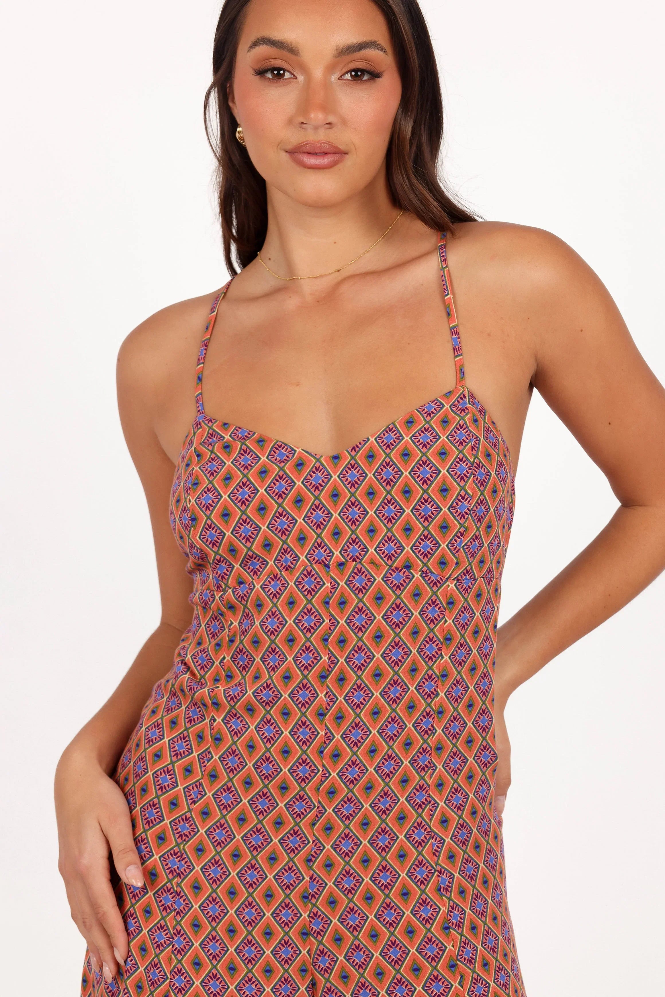 Harlee Wide Leg Jumpsuit Orange
