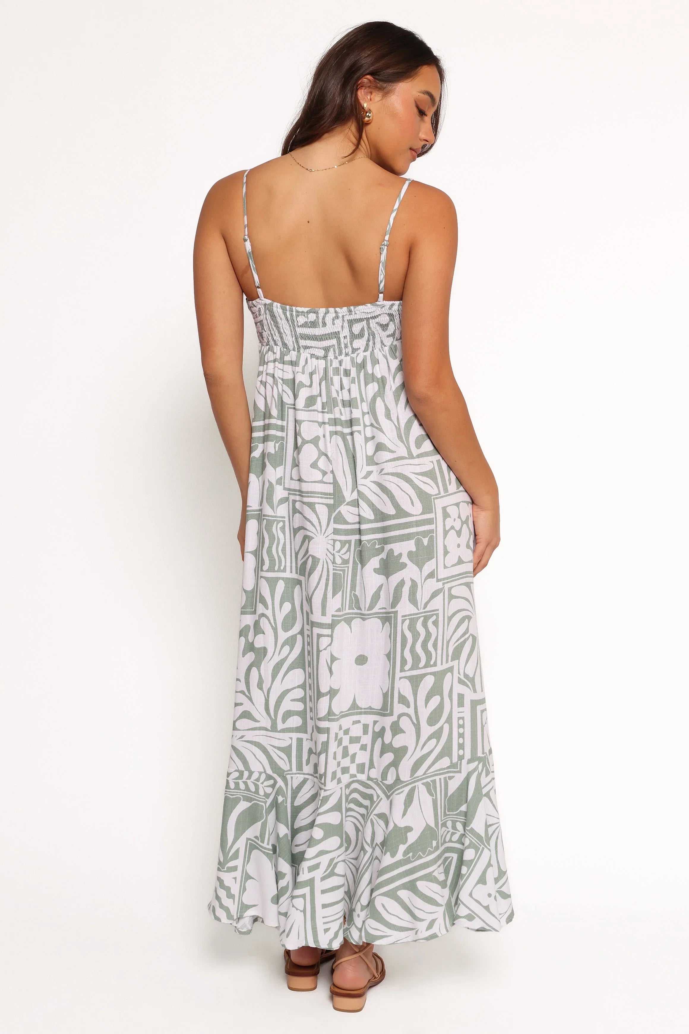 Kelsie Midi Dress Sage Print