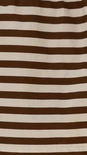 Kienna Shorts Chocolate Beige Stripe