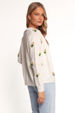 Jazzie Ditsy Flower Cardigan White