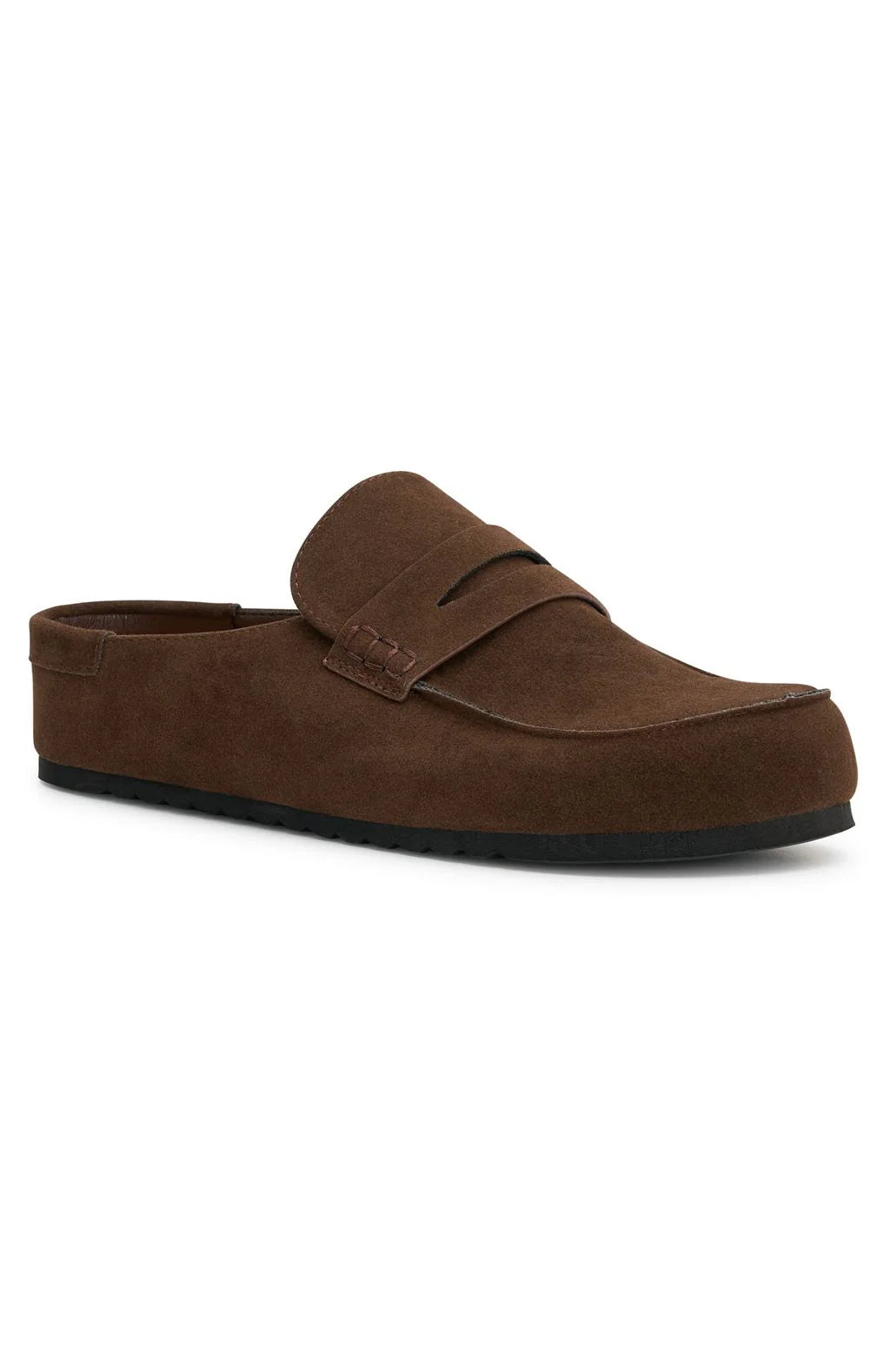 Cayson Loafer Slides Chocolate Faux Suede