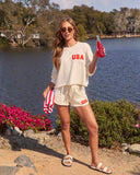 American Belle USA Embroidered Sweat Shorts