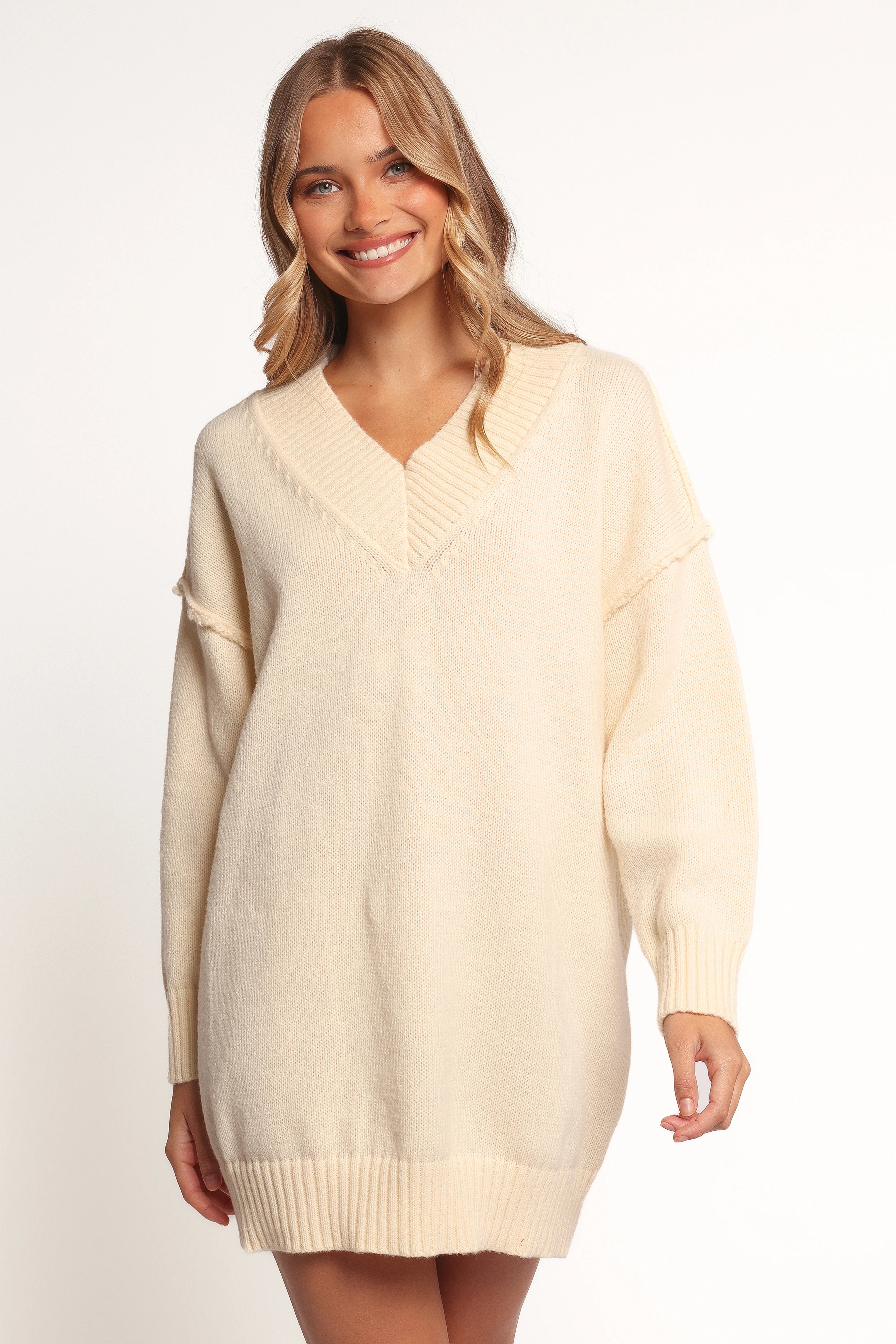 Sancia Knit Mini Dress Cream