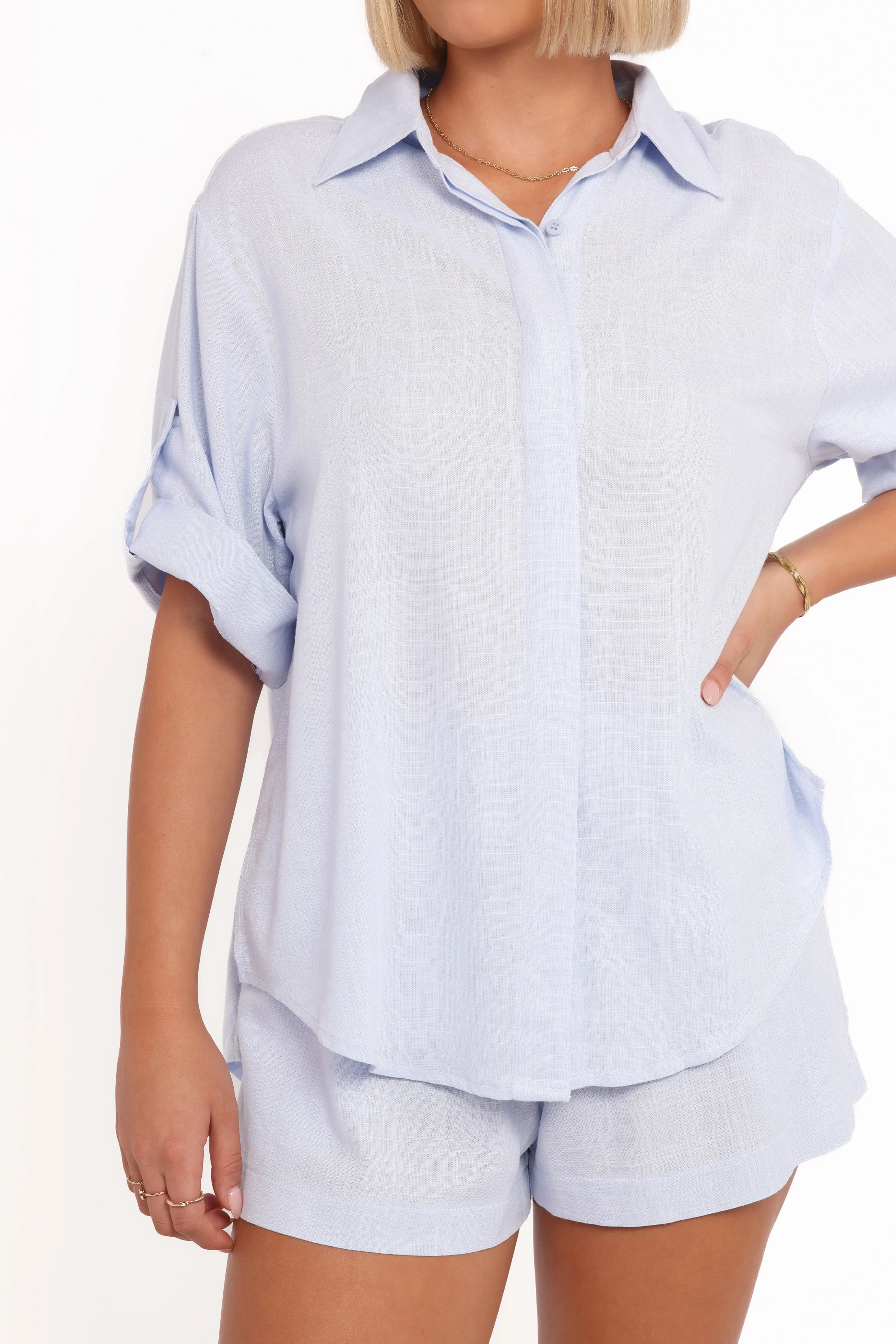 Shelley Short Sleeve Shirt Pale Blue