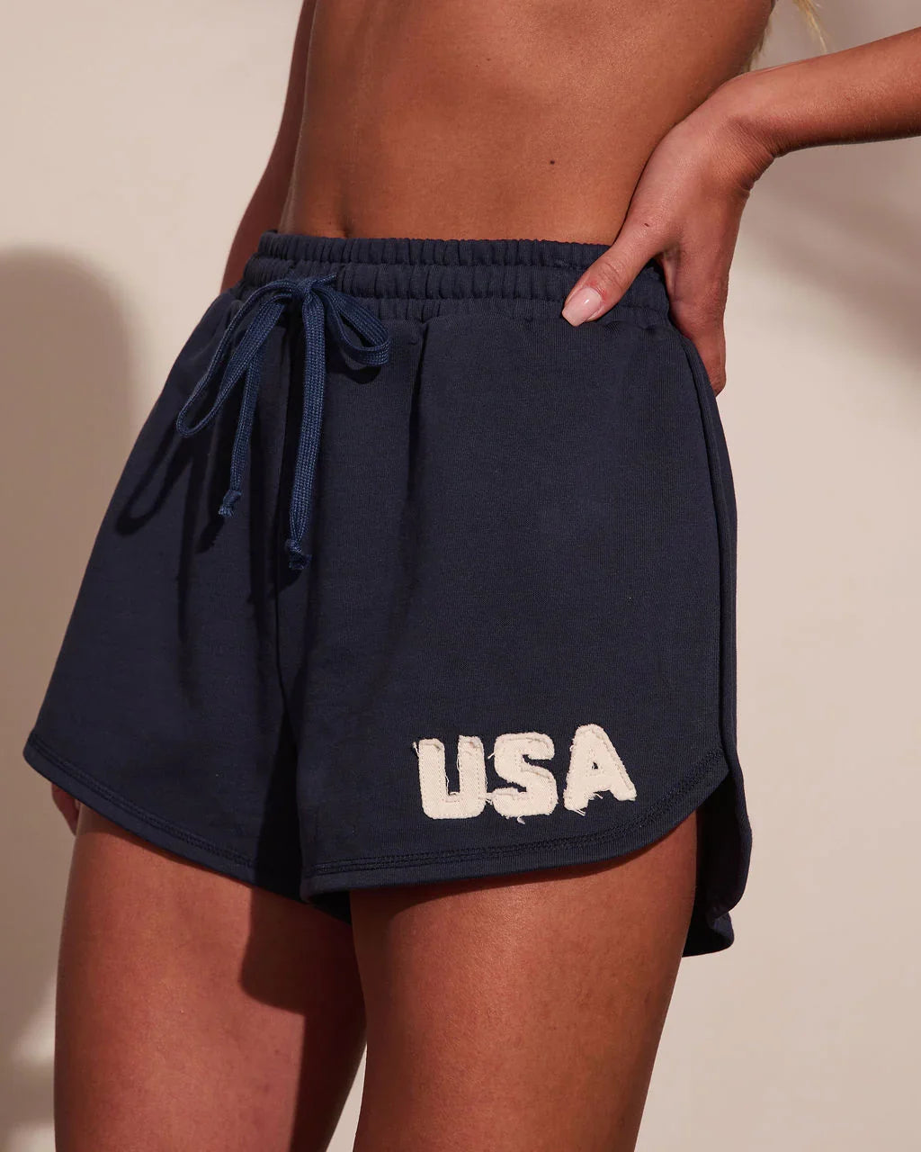 American Belle USA Embroidered Sweat Shorts