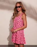 Honey Speckle Cotton Polka Dot Mini Dress