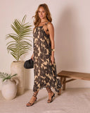 Saltwater Radiance Printed Maxi Dress