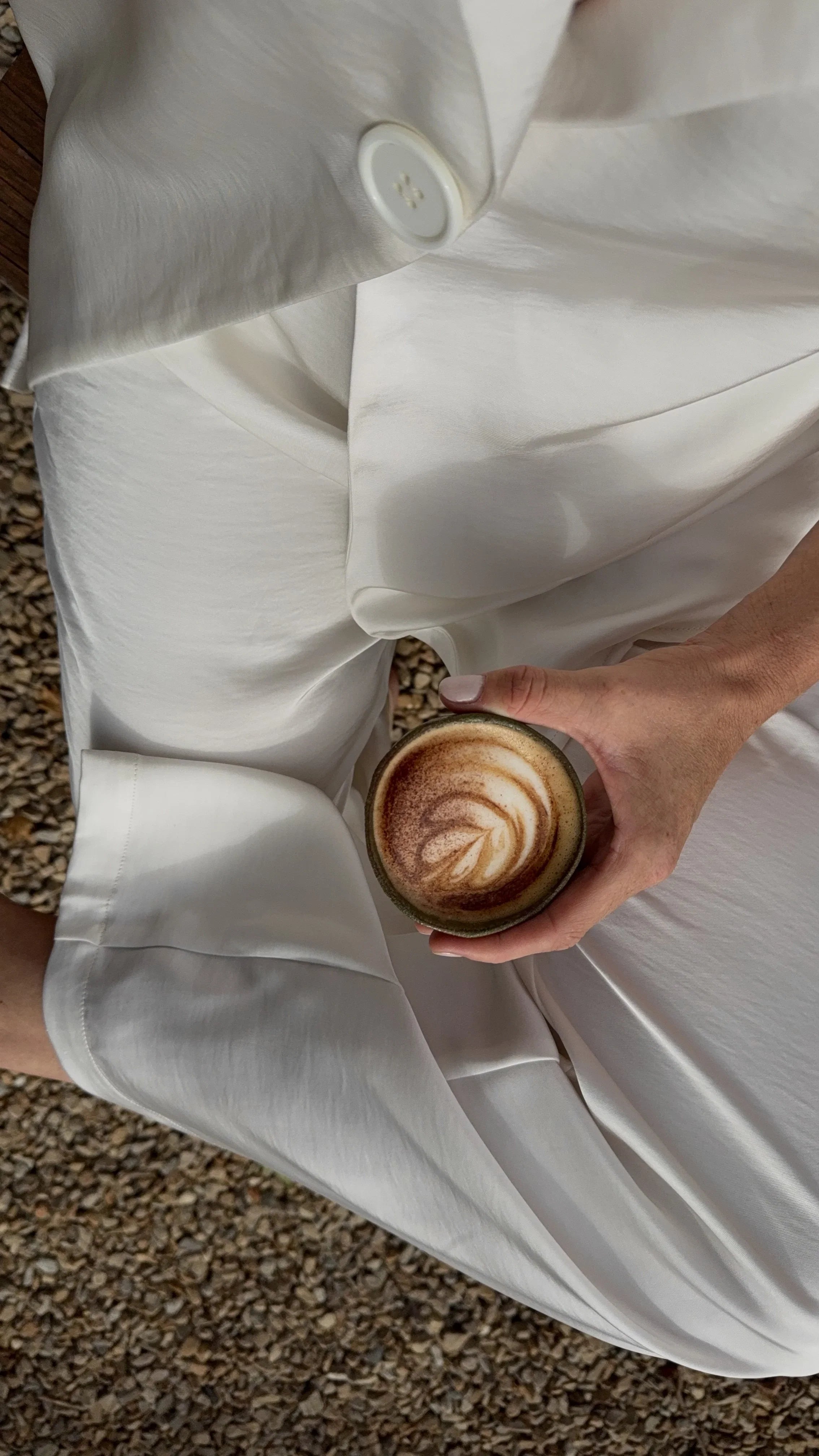 Imogen Button Pants Cream