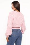 Etta Ballet Wrap Knit Sweater Pink