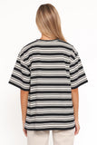 Zestora Tee Black Ivory Stripe
