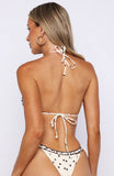 Daphne Bikini Top Cream Choc Polka Dot